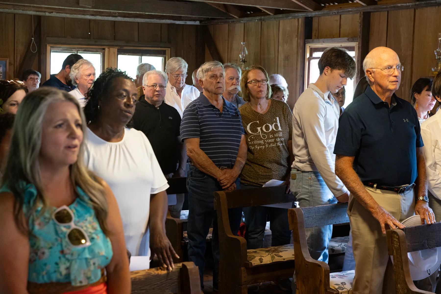 Easter Sunset Service — singing together