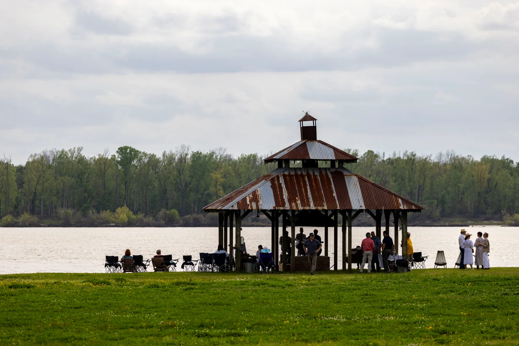 Easter Sunset Service on the riverbank