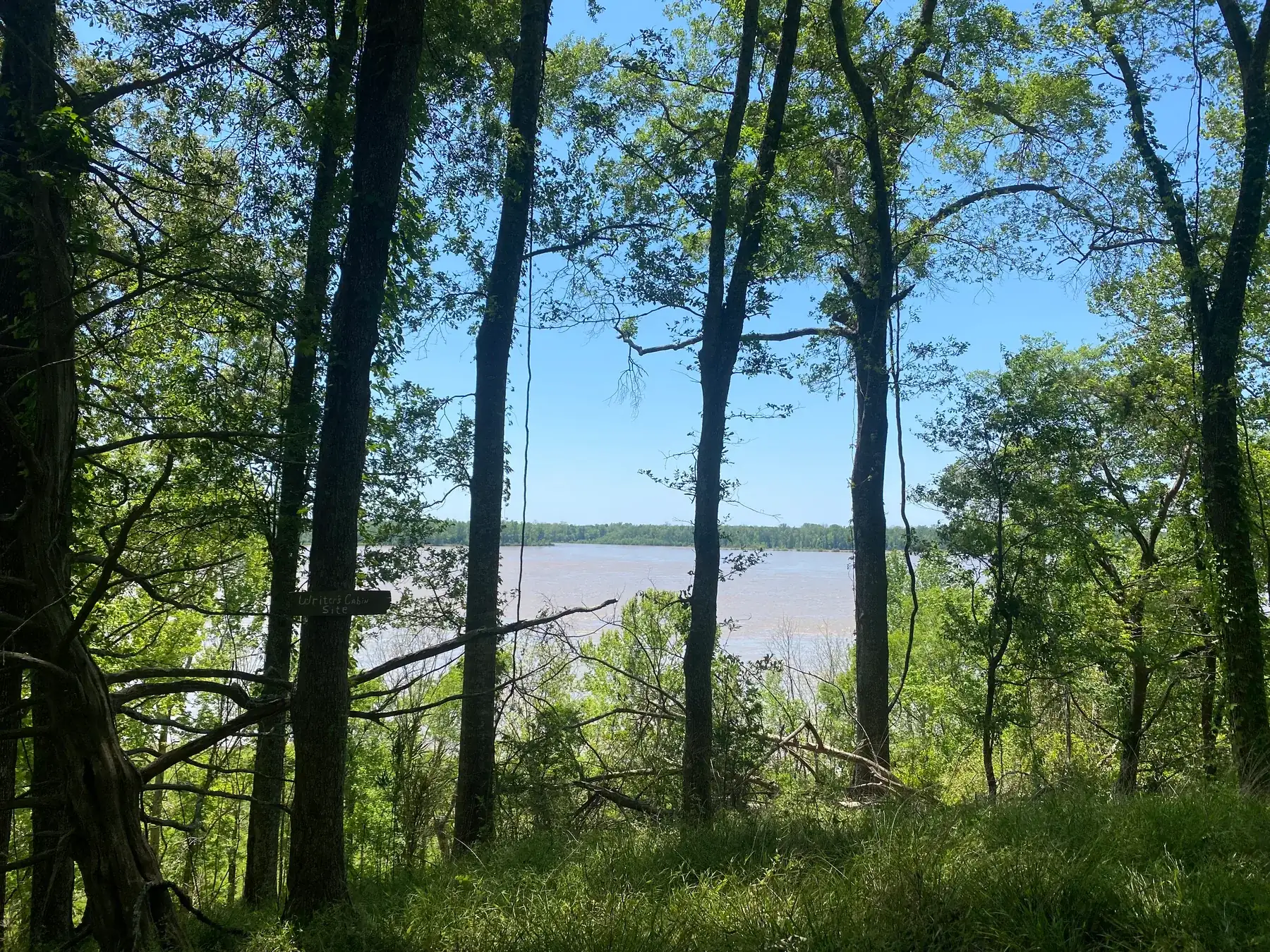View of the Mississippi River from the future site of the writer's cabin